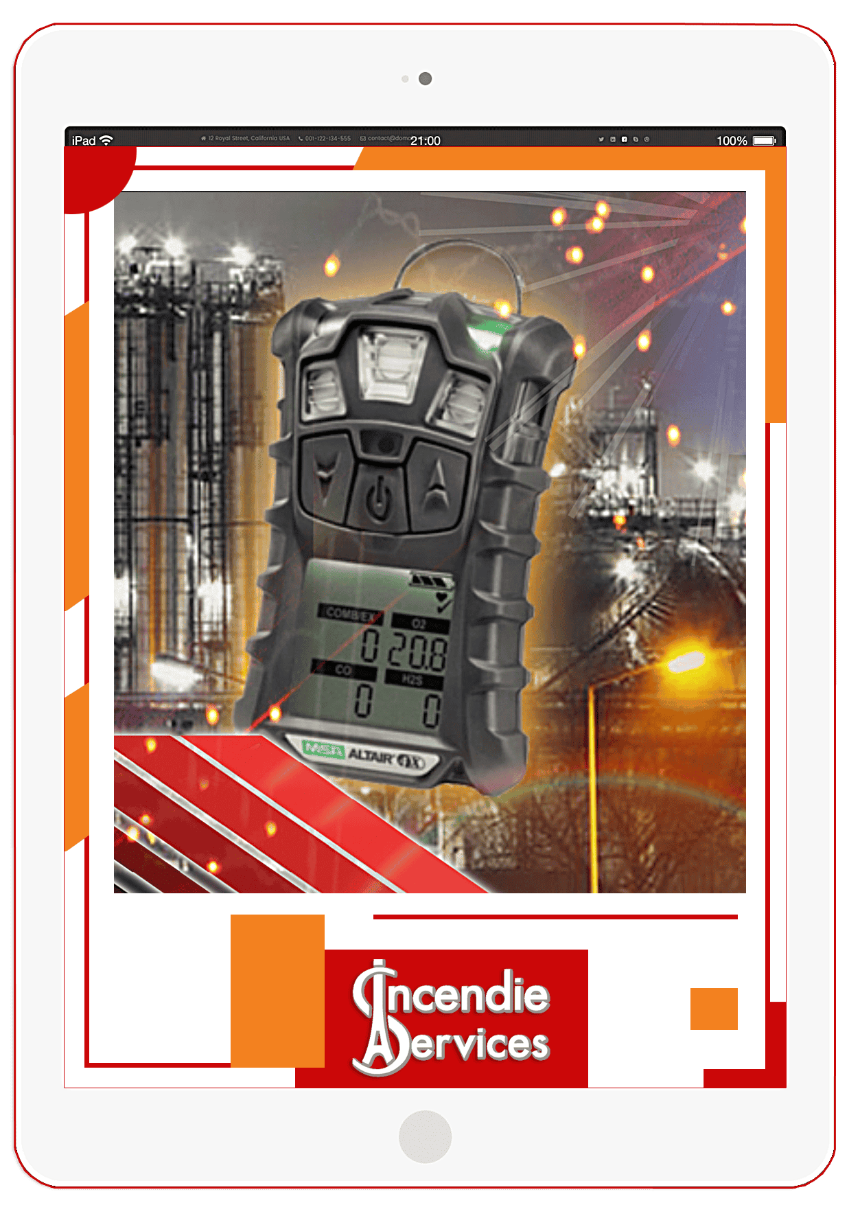 PFI SAT Sécurité au Travail Détecteur de Gaz