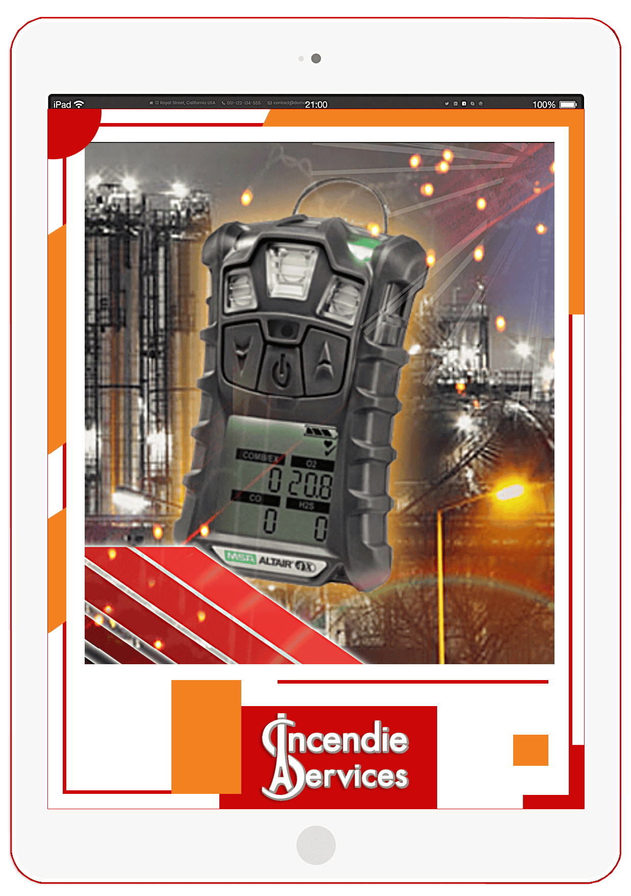 PFI SAT Sécurité au Travail Détecteur de Gaz